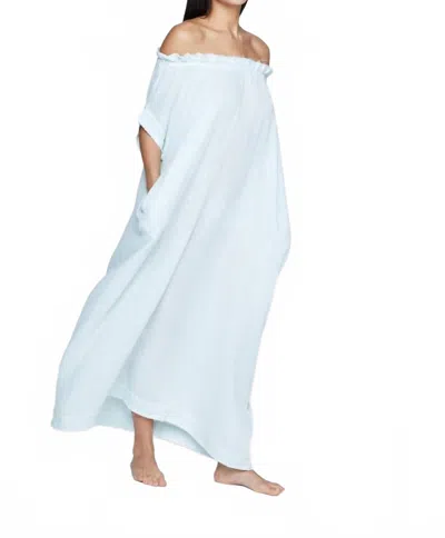 Mikoh Mirakami Off The Shoulder Maxi Dress In Moonstone In Blue