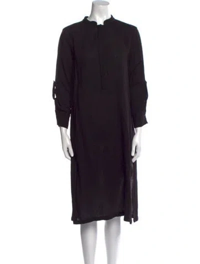 Pre-owned Mikoh Mock Neck Knee-length Dress In Black