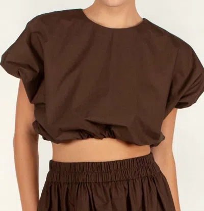 Mikoh Opihi Crop Top In Kombu In Brown