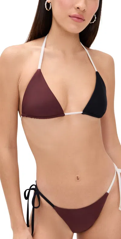 Mikoh Reine Bikini Top Bordeaux In Multi