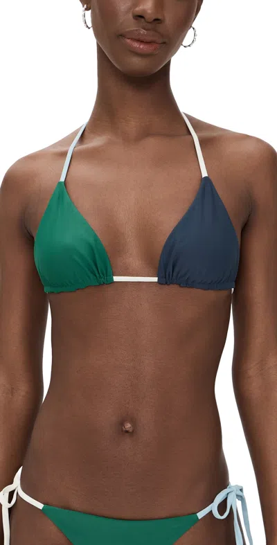 Mikoh Reine Bikini Top Mixed Malachite In Green