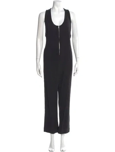 Pre-owned Mikoh Scoop Neck Jumpsuit In Black
