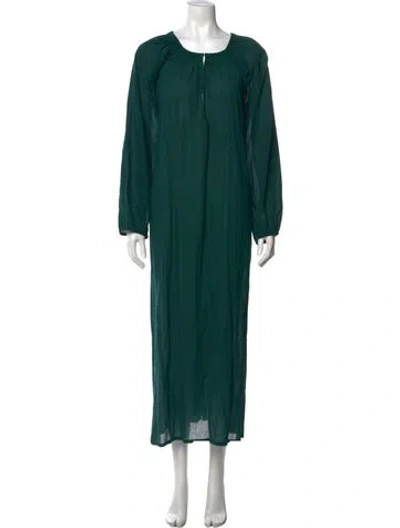 Pre-owned Mikoh Scoop Neck Long Dress In Green