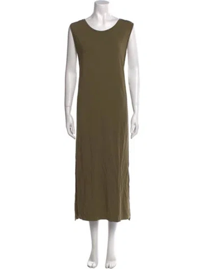 Pre-owned Mikoh Scoop Neck Long Dress In Green