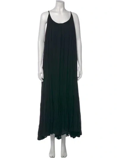 Pre-owned Mikoh Scoop Neck Long Dress In Green