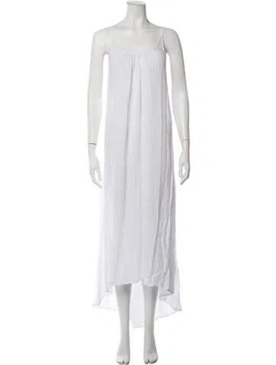 Pre-owned Mikoh Scoop Neck Long Dress In White