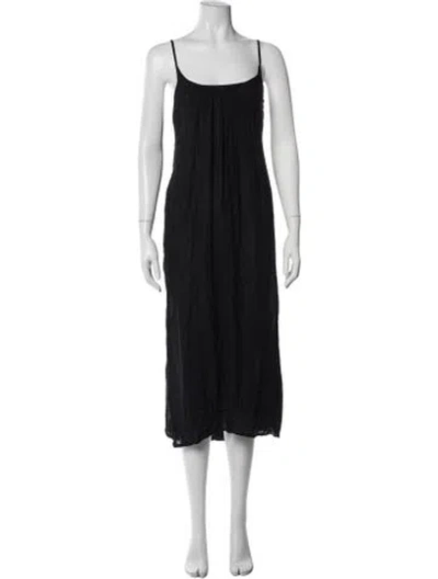 Pre-owned Mikoh Scoop Neck Midi Length Dress In Blue