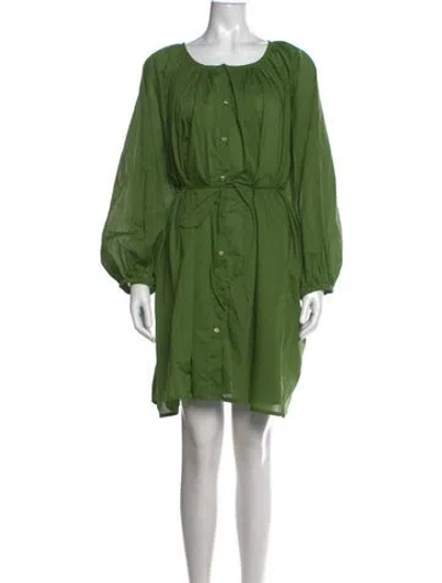 Pre-owned Mikoh Scoop Neck Mini Dress In Green