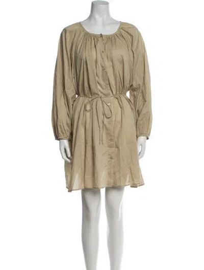Pre-owned Mikoh Scoop Neck Mini Dress In Neutrals