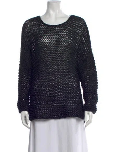 Pre-owned Mikoh Scoop Neck Sweater In Black