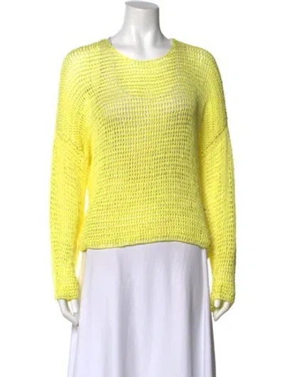 Pre-owned Mikoh Scoop Neck Sweater In Yellow