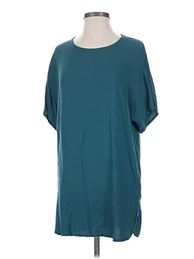 Pre-owned Mikoh Short Sleeve Top Teal Boatneck Tops