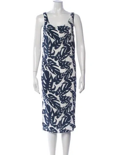 Pre-owned Mikoh Silk Midi Length Dress In Blue