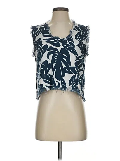 Pre-owned Mikoh Sleeveless Blouse In Blue