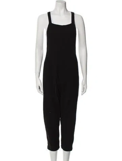 Pre-owned Mikoh Square Neckline Jumpsuit In Black