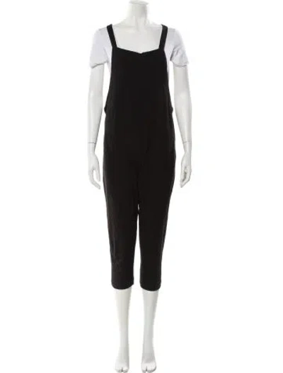 Pre-owned Mikoh Square Neckline Jumpsuit In Black