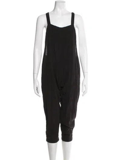 Pre-owned Mikoh Square Neckline Jumpsuit In Black