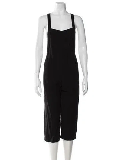 Pre-owned Mikoh Square Neckline Jumpsuit In Black