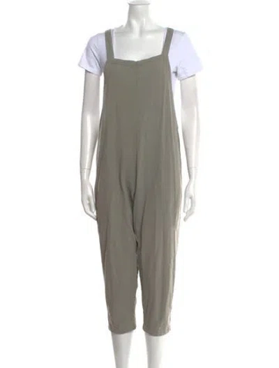 Pre-owned Mikoh Square Neckline Jumpsuit In Gray