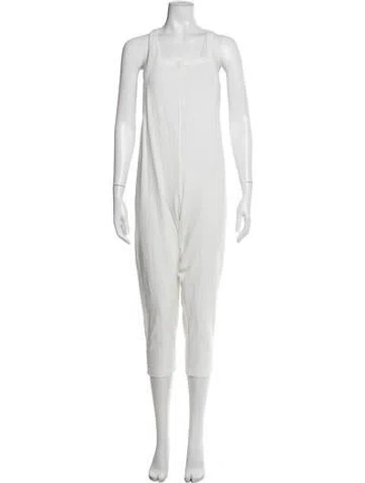 Pre-owned Mikoh Square Neckline Jumpsuit W/ Tags In White