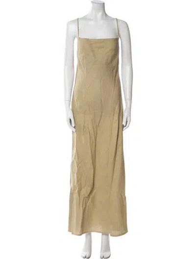 Pre-owned Mikoh Square Neckline Long Dress W/ Tags In Neutral