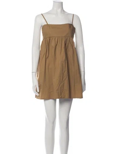 Pre-owned Mikoh Square Neckline Mini Dress In Yellow