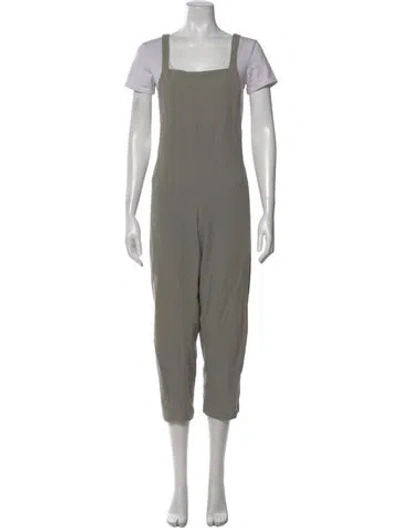 Pre-owned Mikoh Square Neckline Overalls In Gray