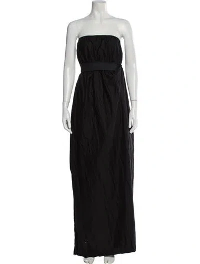 Pre-owned Mikoh Strapless Long Dress In Black