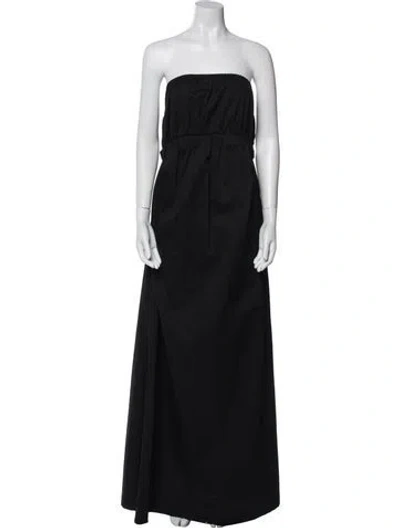 Pre-owned Mikoh Strapless Midi Length Dress In Black