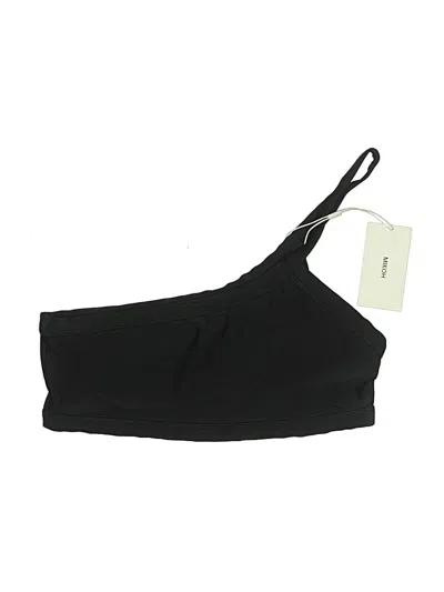 Pre-owned Mikoh Swimsuit Top Black Solid Pattern Swimwear