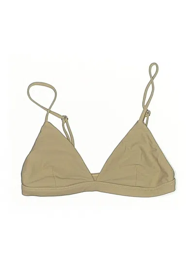 Pre-owned Mikoh Swimsuit Top Tan Swimwear In Brown