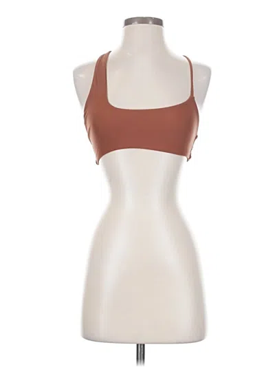 Pre-owned Mikoh Tank Top Brown Halter Neckline Tops