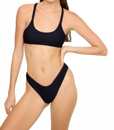 Mikoh Tropezina Bikini Bottom In Noir Black