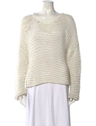 Pre-owned Mikoh V-neck Sweater In White