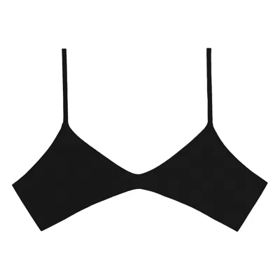 Mikoh Women's Aster Scoop Neck Swimsuit Top In Noir In Black