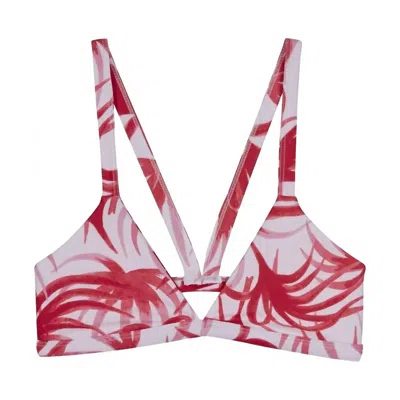 Mikoh Women Honolulu Top In Water Fern In Red