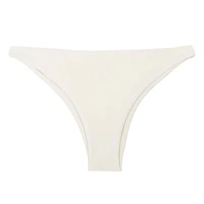 Mikoh Women's Miyako 2 Bikini Bottom In Monoi Stripe In White