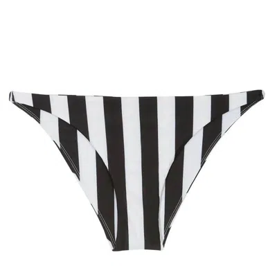 Mikoh Women's Moku Bottom In Retro Stripe In Black