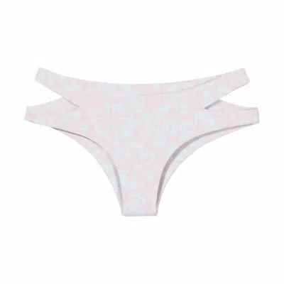 Mikoh Women's Puka Puka Bikini Bottom In Luau Cloud Pink