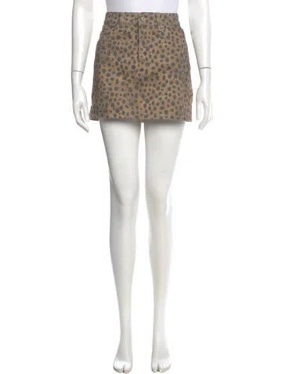 Pre-owned Mikuta Animal Print Mini Skirt W/ Tags In Multi