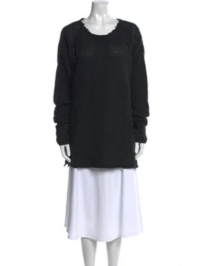 Pre-owned Mikuta Scoop Neck Sweater In Black