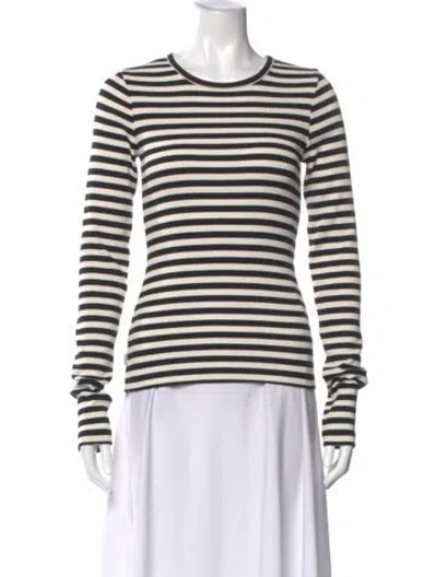 Pre-owned Mikuta Striped Crew Neck Top In Multi