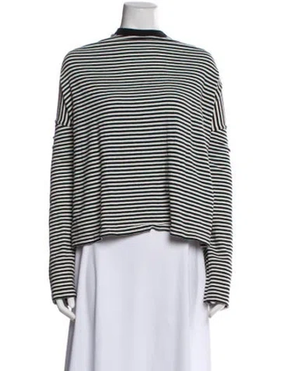 Pre-owned Mikuta Striped Mock Neck Top In Multi