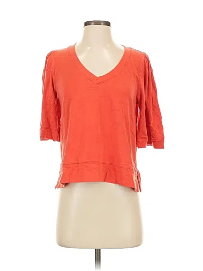 Pre-owned Mila 3/4 Sleeve Top Orange V Neck Tops