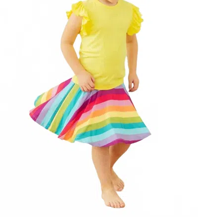 Mila & Rose Kids' Girls Cheerful Stripes Skort In Multi