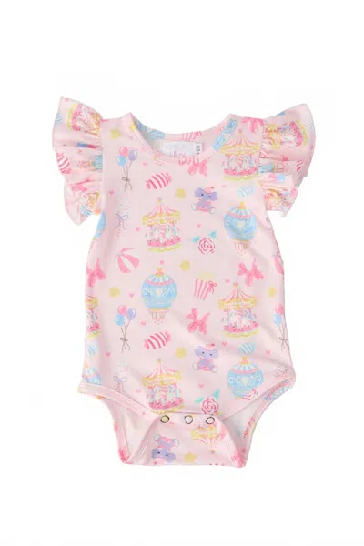 Mila & Rose Kids' Girls Off To The Circus Bodysuit In Pastel In Pink