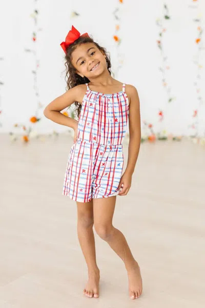 Mila & Rose Kids' Girls Stars & Stripes Romper In Multi