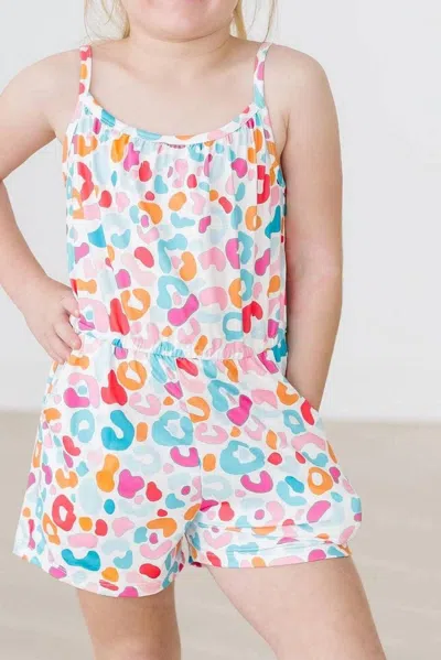 Mila & Rose Kids Wild Child Strappy Play Romper In Multicolor