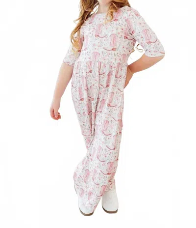 Mila & Rose Kids' Wide Leg Jumpsuit In Country Print In Multi