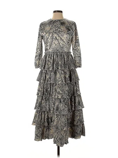 Pre-owned Mila Cocktail Dress In Gray